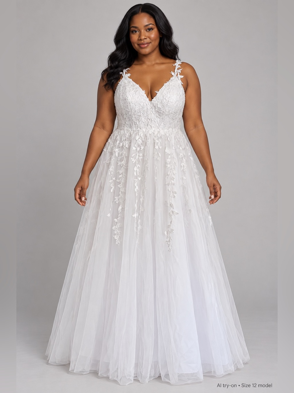 White Lace A-Line Wedding Dress